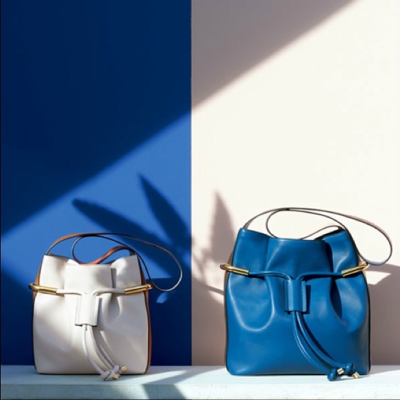 Chloé Emma Blue Leather Drawstring - Picture 2 of 7